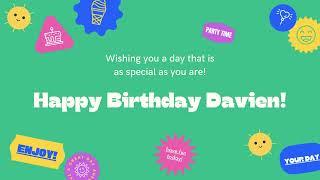 Happy Birthday Davien!