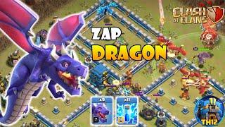 TH12 ZAP DRAGON IS THE BEST STRATEGY | Zap Drag Th12 | Th12 Attack Strategy