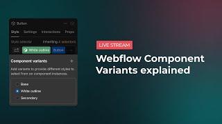 Webflow Component Variants explained