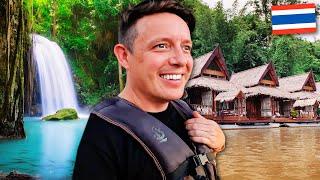 a PERFECT day in KANCHANABURI ️ Erawan Waterfall + Floating Hotel