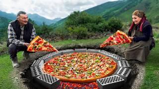 Giant Meatball Pizza: A Rustic Delicacy Baked Underground