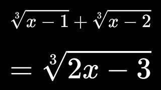 A Radical Equation From X