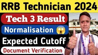 RRB Technician 3 2024 Result | RRB Technician Grade 3 Cutoff | RRB Technician Result 2025