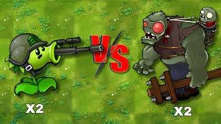 PVZ PK Fusion Challenge - 2 Plants Fusion Vs 2 Giga Gargantuar Zombie, Who will win?