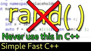 C++ Random Number Generator AKA STOP USING Rand()