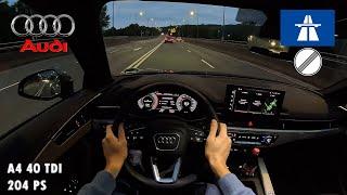 2024 Audi A4 40 TDI 204 PS NIGHT POV DRIVE TOPSPEED (60 FPS/1440p)