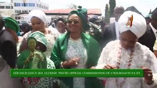 GRAND ARRIVAL OF FIRST LADY OF FEDERAL REPUBLIC OF NIGERIA SEN. OLUREMI TINUBU AT OONI ADEYEYE ENI