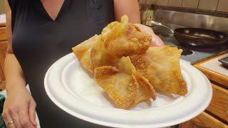 Crab Rangoon - Restaurant double fry technique for wontons