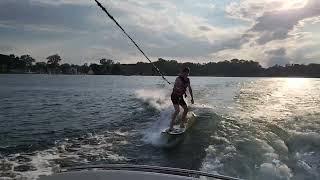 Owen wake surfing July 2022