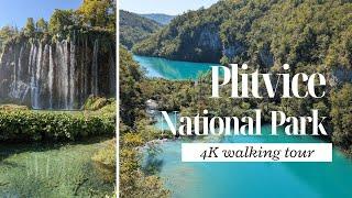 Exploring Plitvice National Park : 4K walking video through Turquoise Lakes and Waterfalls