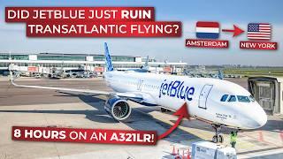 JetBlue's revolutionary new Airbus A321LR ECONOMY from Amsterdam to New York! | BRUTALLY HONEST