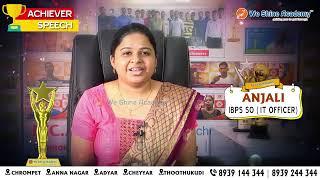 Achiever Speech | WeShine Academy- Success Story| #BankExamCoachingCentreinChennai