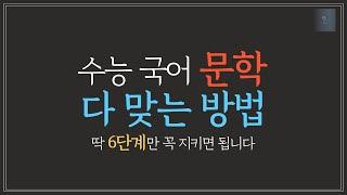 수능 국어 문학 공부법 끝판왕 | 고난도 문학 문제 푸는 법 6단계- 문제 풀이 적용 방법까지 보여드려요