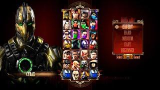 Mortal Kombat 9 - CYRAX MOD - NEW Expert Arcade Ladder Gameplay