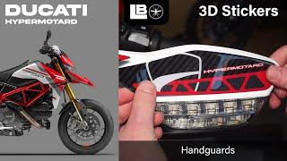 LabelBike® 3D STICKERS Handguards compatible with Ducati Hypermotard 950 SP Motorcycles