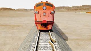 Big Mistakes on Rail Tracks Impossible Broken Rail Vs Trains !!! | BeamNG.Drive