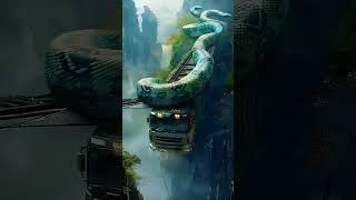 Al Travel Discovery | Giant Python attacking Bus | Amazon Jungle #shorts #art #@Robitkhan-x4i