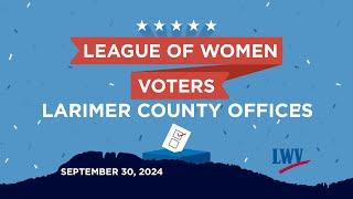 League of Women Voters Candidate Forum: County Offices 9/30/24