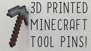 MINECRAFT PINS! (diy 3dprint)