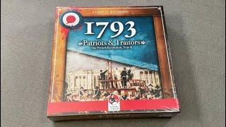 TDG: 1793: Patriots & Traitors + 1795 Expansion unboxing with Ray