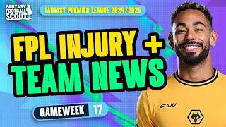 IS CUNHA BANNED?!  | FPL TEAM NEWS GW17 | Fantasy Premier League Tips 2024/25