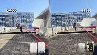 UHF RFID Impin R2000 VS E710+6DBI ETSI frequency panel antenna comparision