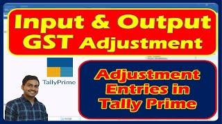 GST Adjustment Entry in Tally Prime | How to Adjust Input Output GST in Tally Prime | Adjustment-1