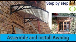 How to install a single plastic awning - step by step - two manufactures