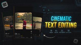 Instagram CINEMATIC Text Video editing in mobile | Capcut video editing | A Complete Tutorial