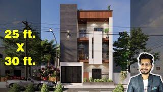 25X30 Feet House Design 3D | 85 Gaj | 750 sqft | 25*30 house design | 7.5X9 Meter  || DV Studio