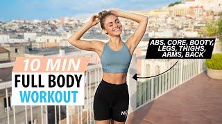 10 MIN FULL BODY WORKOUT - Effective! (No Equipment)