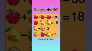 Can you decide?... #maths #logical #logicalstation #puzzle #shortvideo #shorts
