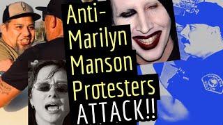 POLICE STEP IN AS MARILYN MANSON HATERS GET AGGRO! SEE THE ‘FYRE FESTIVAL’ OF PROTESTS & LAUGH 