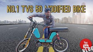 ️NO.1 TVS 50 MODIFIED BIKE REVIEW ️‍#viewsofkarthik #tvs50  #shortvideo #viral #trendingvideo