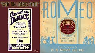 1929, Doin' the Campus Crawl, Bob Finley Orch. Irving Mills vocal, HD 78rpm