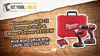 Milwaukee Compact Drill & Impact Driver GEN I I- M18 BDD / M18 BID, 2606 / 2657 Review