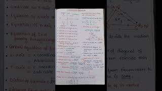 All Coordinate Geometry formulas of 10th l #shorts