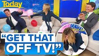 Ally freaks out after Karl stitches her up with old photo | Today Show Australia