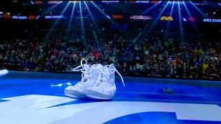 Gable Steveson - Retires - Shoes Placed at Mat Center 