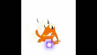 three versions of orange #rainbowfriends (U~HAHAHA) 3D+2D style