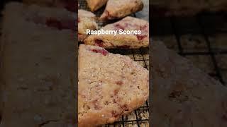 Got home and My kid made Raspberry Scones from scratch