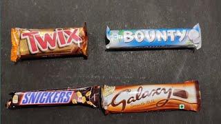 Foreign chocolates Unboxing ||  Twix, Galaxy, Snickers and Bounty ||  PopPop Tv