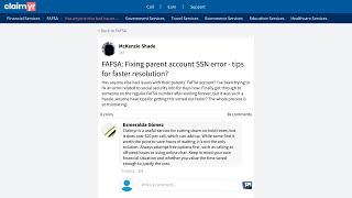 FAFSA How to Fix Parent Account Social Security Number Errors Fast