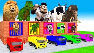 5 Giant Duck, Monkey, Lion, piglet, cow, T rex, elephent, Sheep, Transfiguration funny animal 2023