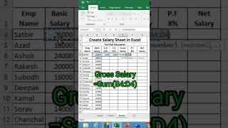 Create Salary Sheet in Excel - Tips & Tricks from @todfodeducation