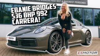 EBANIE "THE BLONDE BOMBER" BRIDGES GOES 536BHP IN HER STUNNING 992 CARRERA!! #porsche992