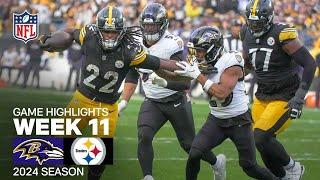 Baltimore Ravens vs. Pittsburgh Steelers | 2024 Week 11 Game Highlights