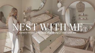 NEST WITH ME | nursery reveal, draw organising, packing babys hospital bags & newborn essentials