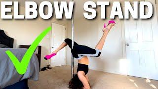 EASY ELBOW STAND TUTORIAL FOR BEGINNERS! | Step-by-Step Pole Trick Tutorial with Advanced Technique