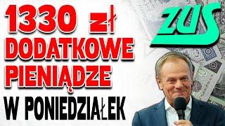 Dodatkowe pieniądze dla seniorów. ZUS będzie płacił do 1330 zł miesięcznie. EMERYTURY lipiec 2024